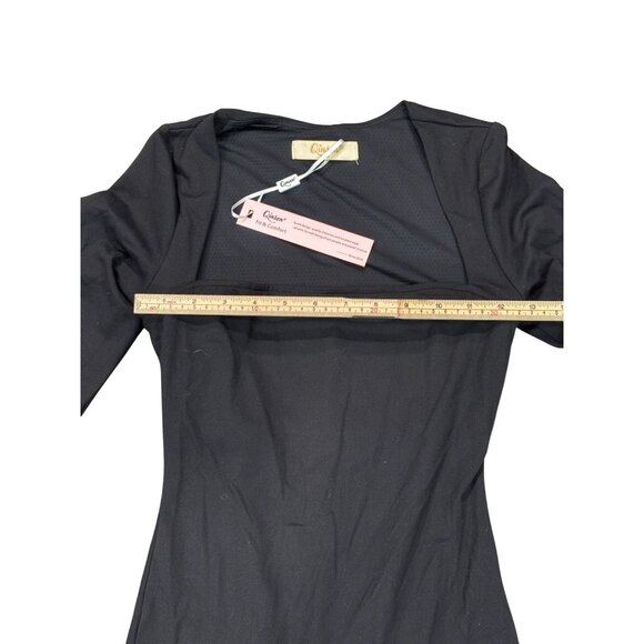 Black Long-Sleeve Flared Jumpsuit Small By Qinsen - Picture 10 of 14